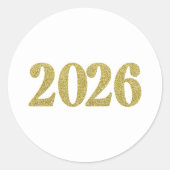 Goud glitters 2026 stickers (Voorkant)
