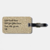 "goud glitters" - bagagelabel (Achterkant horizontaal)