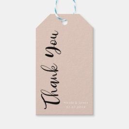 Goud Glitters Beige Roze Dank Je Feest Bruiloft Cadeaulabel
