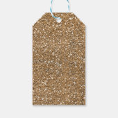 Goud Glitters Beige Roze Dank Je Feest Bruiloft Cadeaulabel (Achterkant)