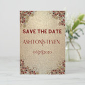 Goud & Glitters Bewaar de Datum Save The Date (Staand voorkant)