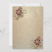 Goud & Glitters Bruiloft Kaart (Achterkant)