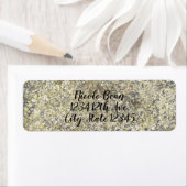 Goud Glitters Glanzend Moderne Chic Glamour Glinst Etiket (Insitu)