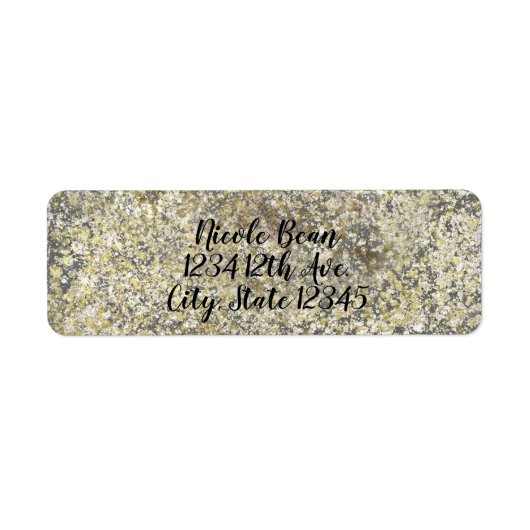 Goud Glitters Glanzend Moderne Chic Glamour Glinst Etiket (Voorkant)