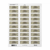 Goud Glitters Glanzend Moderne Chic Glamour Glinst Etiket (Full Sheet)
