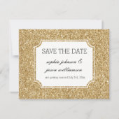 Goud glitters save the date (Voorkant)