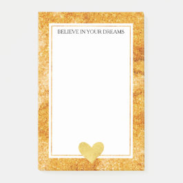 Goud Glitz Hart Post-it® Notes