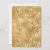 Goud Glitz Zebra Print Vrijgezellenfeest Kaart (Achterkant)