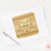Goud Goedkope Jubileum Stickers gepersonaliseerd (Envelop)