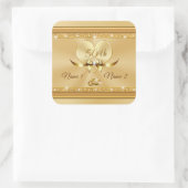 Goud Goedkope Jubileum Stickers gepersonaliseerd (Tas)