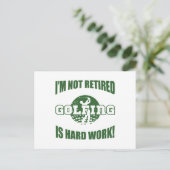 Goud Golf Lover Briefkaart (Staand voorkant)