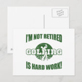 Goud Golf Lover Briefkaart (Voorkant / Achterkant)