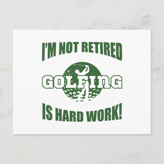 Goud Golf Lover Briefkaart (Voorkant)