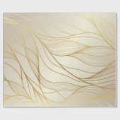 Goud golvend patroon. Luxueuze gouden lineaire ora Cadeaupapier (Vlak)