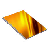Goud golvende abstracte achtergrond notitieboek (Rechterzijde)