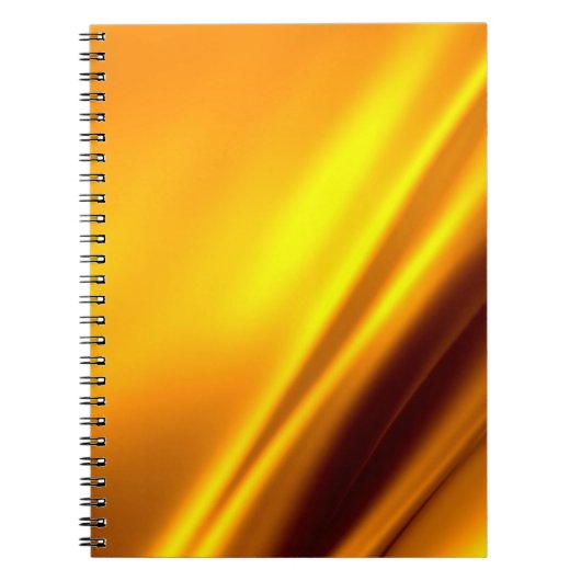 Goud golvende abstracte achtergrond notitieboek (Voorkant)