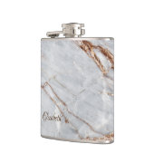 Goud-goudkleurige goudkleurige wolkentextuur heupfles (Links)