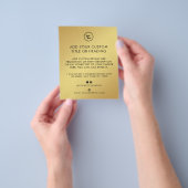 Goud gradiënt Aangepaste zakelijke Logo en sociale Flyer (Hand)