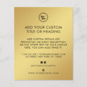 Goud gradiënt Aangepaste zakelijke Logo en sociale Flyer (Voorkant)