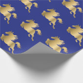 Goud gradiënt - Arabische paardenblauw Cadeaupapier (Hoek)