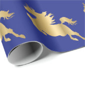 Goud gradiënt - Arabische paardenblauw Cadeaupapier (Rol Hoek)