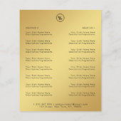 Goud Gradiënt Restaurant Cafe Afhaalmenu & Logo Flyer (Achterkant)