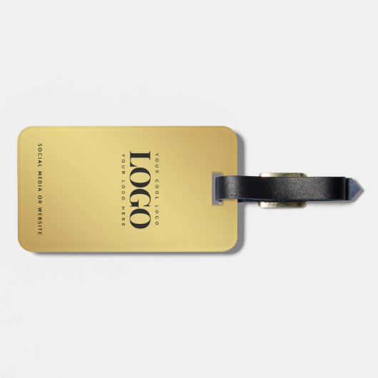 Goud gradiënt Uw BedrijfsLogo van het Bedrijf Doua Bagagelabel (Achterkant horizontaal)