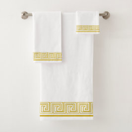 Goud Grecian Frieze Design Bad Handdoek