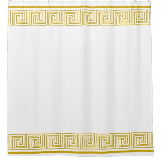 Goud Grecian Frieze Design Douchegordijn (Voorkant)