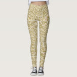 Goud - Griekse Leggings<br><div class="desc">Grieks sleutelpatroon in goud</div>
