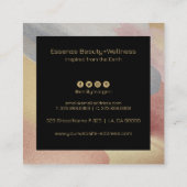 Goud, grijs en Roos-goudpenseelstreken Vierkante Visitekaartje (Achterkant)