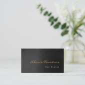 Goud Grijs Haar Stijl Consultant Make-up Artiest Visitekaartje (Staand voorkant)