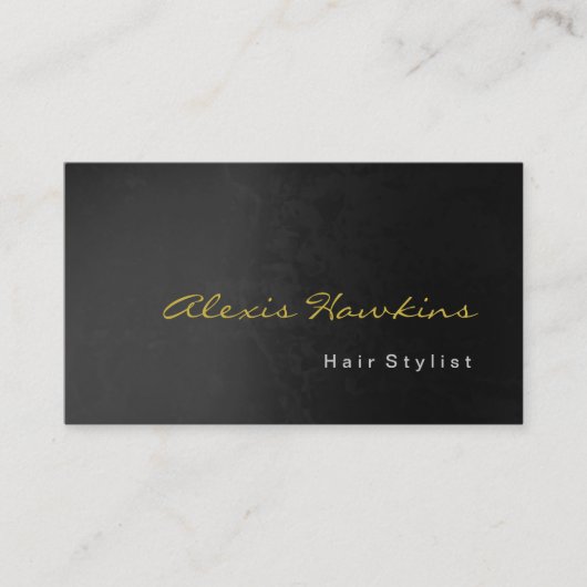 Goud Grijs Haar Stijl Consultant Make-up Artiest Visitekaartje (Voorkant)