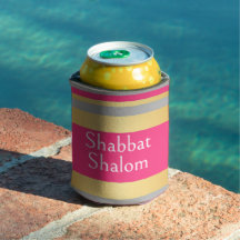 Goud Grijs Heet Roze Strepen, Shabbat Shalom Glam