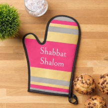 Goud Grijs Heet Roze Strepen, Shabbat Shalom Glam