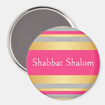 Goud Grijs Heet Roze Strepen, Shabbat Shalom