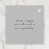 Goud Grijs Kerstmis Bruiloft Bedankjes Labels (Achterkant)