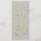 Goud Grijs Kerstmis Bruiloft Menu (Achterkant)