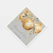 Goud Grijs Kerstmis Bruiloft Servet (Hoek)