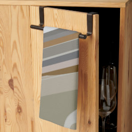 Goud Grijs Marmeren Steen Strepen Patroon Theedoek