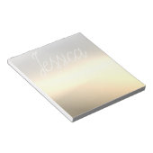 Goud Grijs Ombre Gradiënten & Uw Script Notitieblok (Schuin)