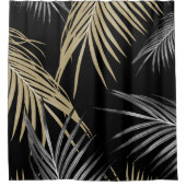 Goud grijs palm laat dromen #1 douchegordijn (Voorkant)