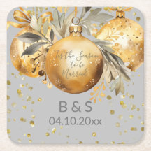 Goud Grijze Kerst Huwelijk