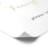 Goud groen blad Calligraphy Favor bord Poster (Hoek)