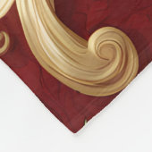 Goud Groen Bladeren Rode Vakantie Fleece Deken (Hoek)