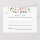 Goud Groen Bladgroen Bloemen Bruiloft Advies Kaart (Voorkant)
