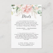 Goud Groen Bladgroen Bloemen Bruiloft Details Informatiekaartje (Voorkant)