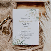 Goud Groen Bladgroen Kalligrafie Pensioen Partij Kaart