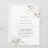 Goud Groen Bladgroen Kalligrafie Sip en See Kaart (Voorkant)