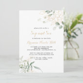 Goud Groen Bladgroen Kalligrafie Sip en See Kaart (Staand voorkant)